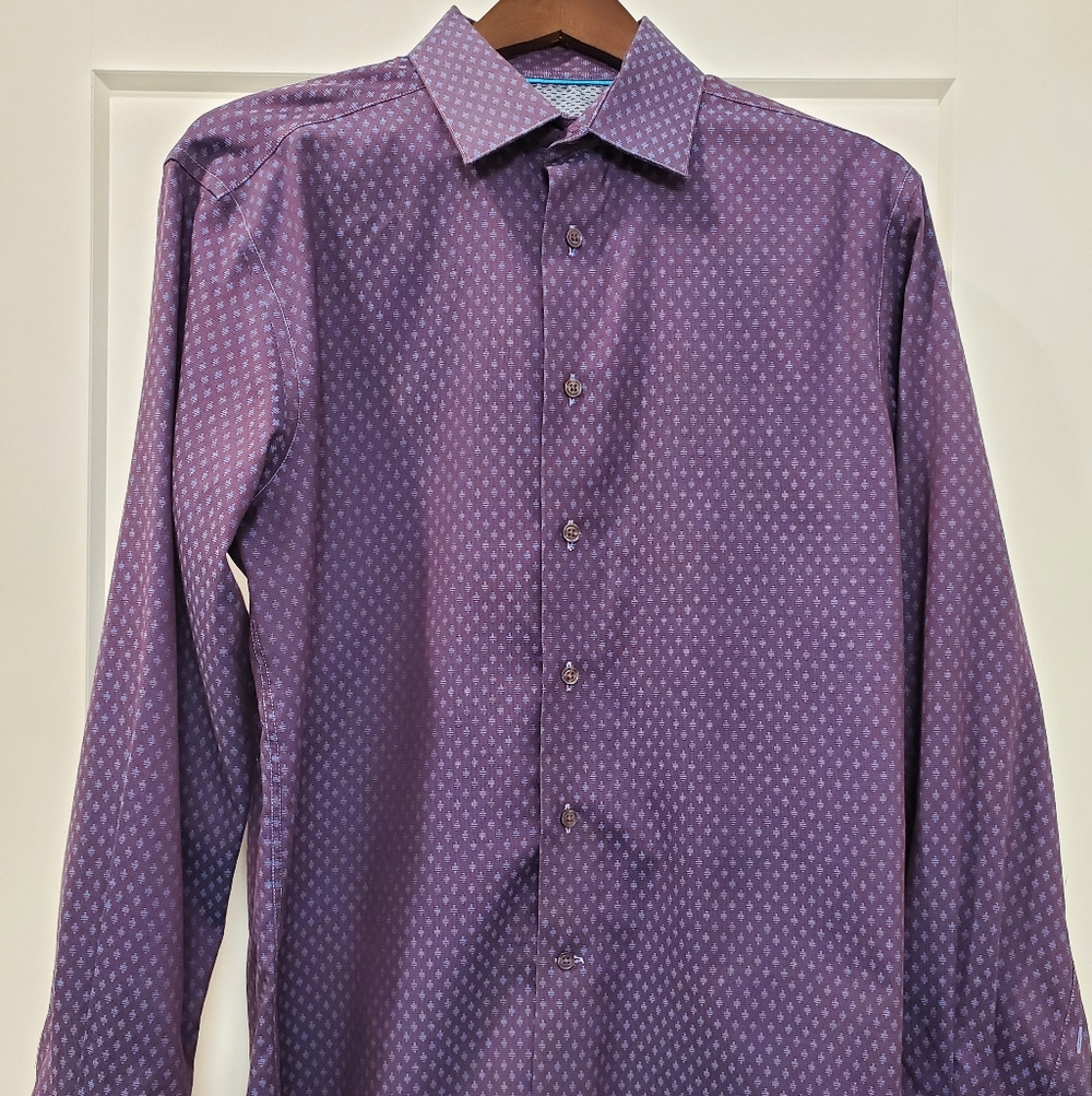 Egara Men's Purple Dress Shirt